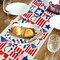 4th of July Table Runner Bowknot Stars Plaid 13x72 Inch Memorial Day Independence Day Patriotic Kitchen Table Decoration for Home